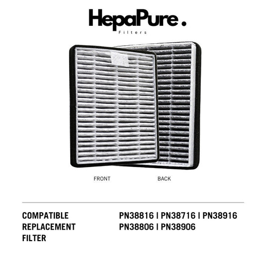 3M Car Air Purifier Compatible Replacement Filter PN38816 / PN38716 / PN38976 / PN38806 / PN38906 With Activated Carbon