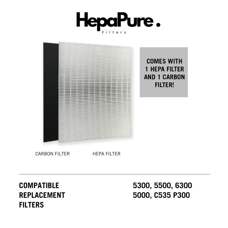 Winix 5300, 5500, 6300, 5000, C535 ,P300 Compatible HEPA & Carbon Filters - Compatible for Filter Models - Filter A - 115115