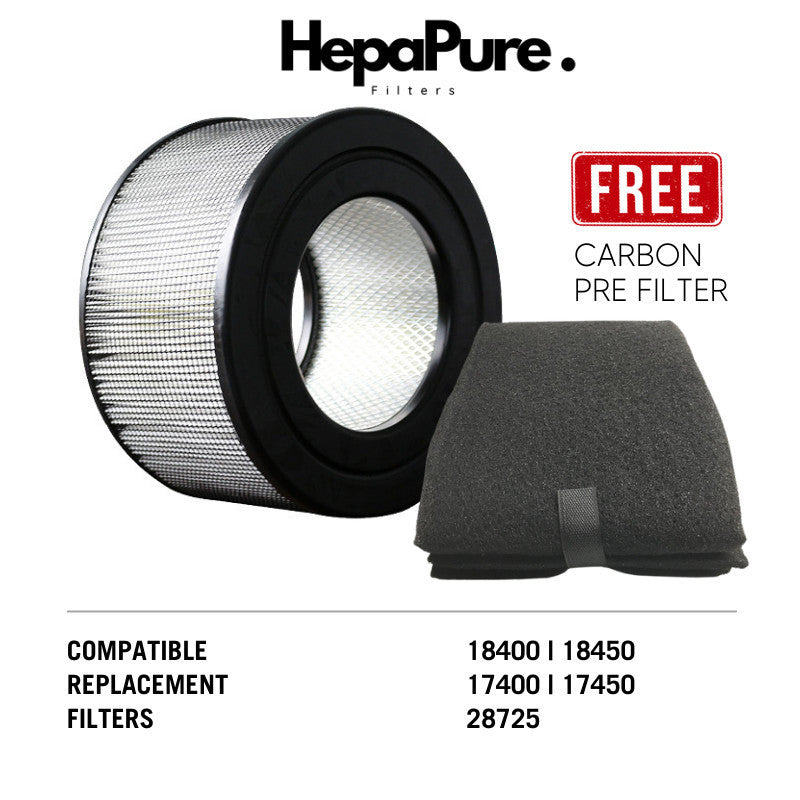 Honeywell Compatible Replacement Filters for 28725, 17400, 17450, 18400, 18450 [HepaPure]
