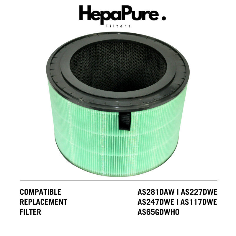 LG AS65GDWH0 AS281DAW AS227DWE AS247DWE AS117DWE Compatible Replacement Filter [HepaPure]
