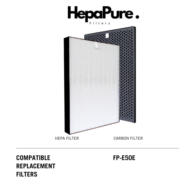 Sharp FP-E50E (FZ-E50HFE/FZ-E50DFE) Compatible Replacement HEPA and Carbon Filters [HepaPure]