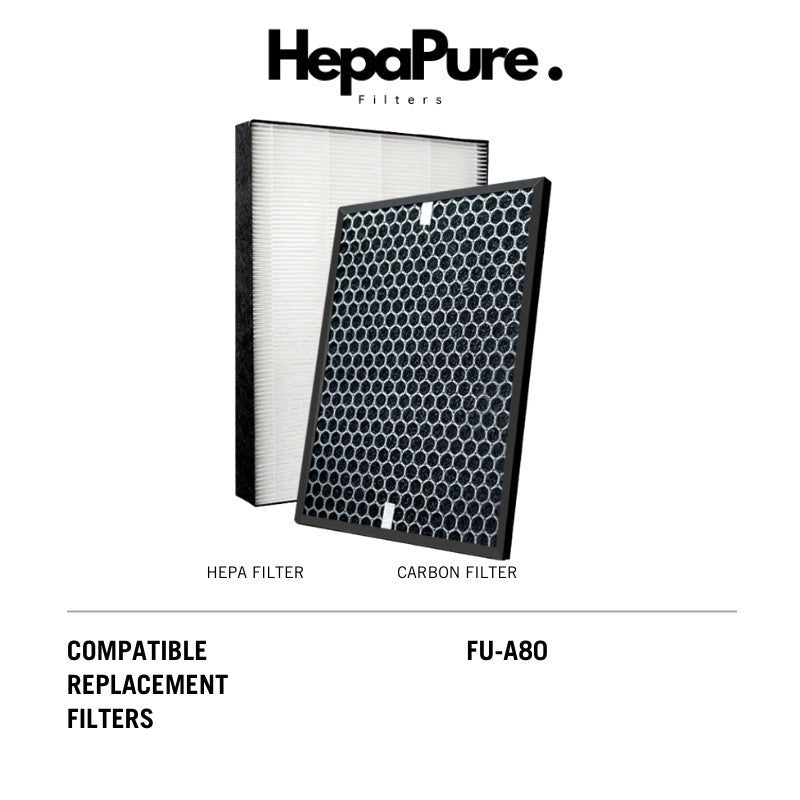 Sharp FU-A80E Compatible HEPA & Carbon Filters FZ-A80SFE [HepaPure]