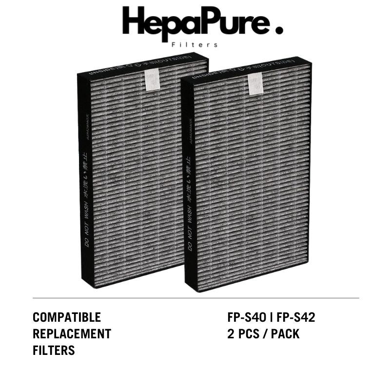 Sharp FP-S40 | FP-S42 | FZ-S40S2E Compatible Replacement Filter (2PCS/PK) [HepaPure]