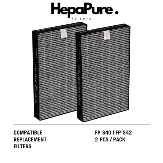 Sharp FP-S40 | FP-S42 | FZ-S40S2E Compatible Replacement Filter (2PCS/PK) [HepaPure]